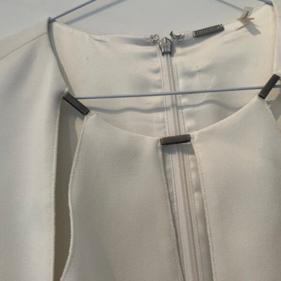 TAHARI WHITE DRESS SIZE 14 - Picture 1 of 5